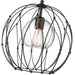 Z-Lite Elle Matte Black 1 Light Pendant 1940P16-MB | theLightShop