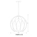 Z-Lite Elle Matte Black 1 Light Pendant 1940P16-MB | theLightShop