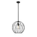 Z-Lite Elle Matte Black 1 Light Pendant 1940P16-MB | theLightShop