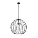 Z-Lite Elle Matte Black 1 Light Pendant 1940P24-MB | theLightShop