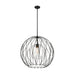 Z-Lite Elle Matte Black 1 Light Pendant 1940P24-MB | theLightShop