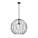 Z-Lite Elle Matte Black 1 Light Pendant 1940P24-MB | theLightShop