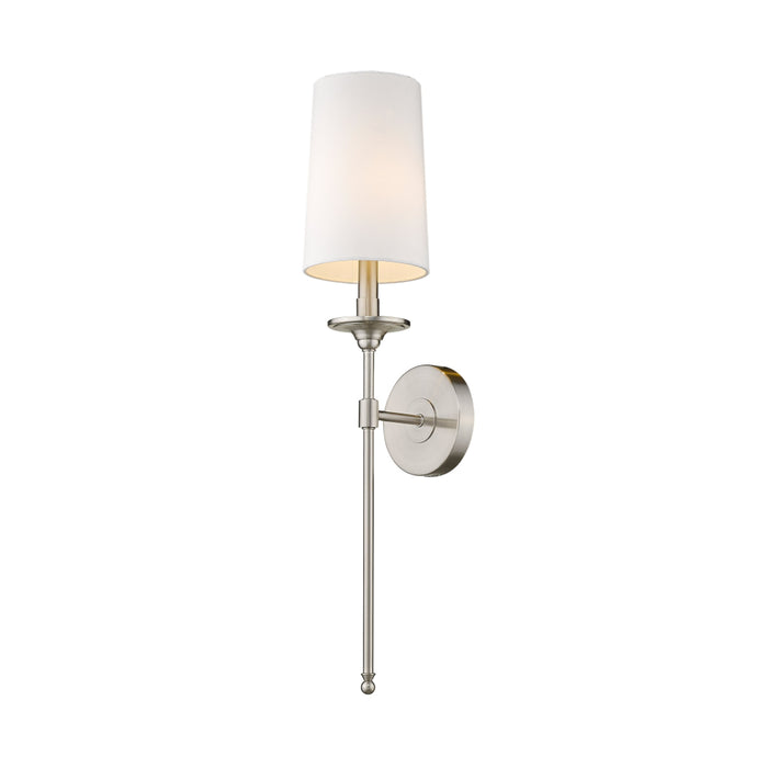Z-Lite Emily Brushed Nickel Wall Sconce 807-1S-BN | theLightShop