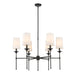 Z-Lite Emily Matte Black 6 Light Chandelier 3033-6MB | theLightShop
