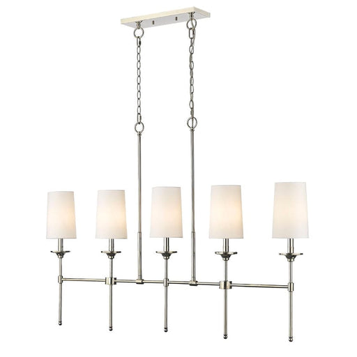 Z-Lite Emily Polished Nickel 5 Light Chandelier 3033-5L-PN | theLightShop
