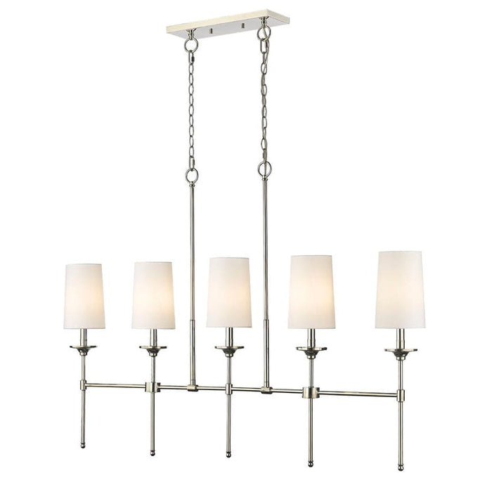 Z-Lite Emily Polished Nickel 5 Light Chandelier 3033-5L-PN | theLightShop