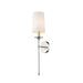 Z-Lite Emily Polished Nickel Wall Sconce 807-1S-PN | theLightShop