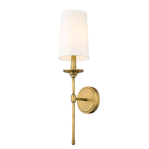 Z-Lite Emily Rubbed Brass 1 Light Wall Sconce 3033-1S-RB | theLightShop