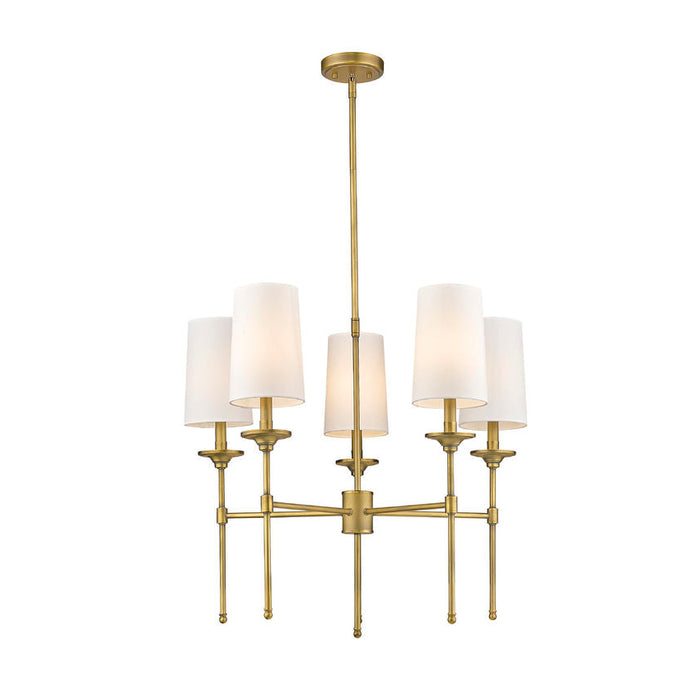Z-Lite Emily Rubbed Brass 5 Light Chandelier 3033-5RB | theLightShop