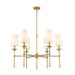 Z-Lite Emily Rubbed Brass 6 Light Chandelier 3033-6RB | theLightShop