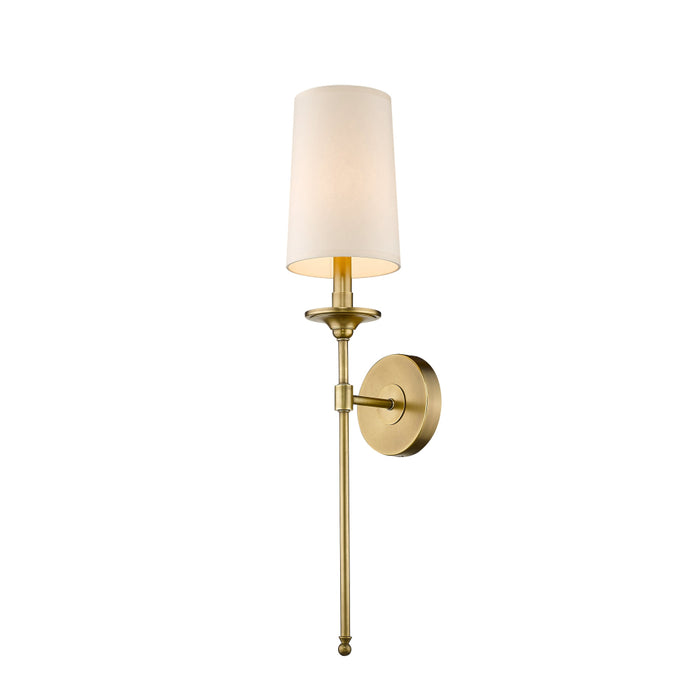 Z-Lite Emily Rubbed Brass Wall Sconce 807-1S-RB | theLightShop