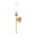Z-Lite Emily Rubbed Brass Wall Sconce 807-1S-RB-WH | theLightShop