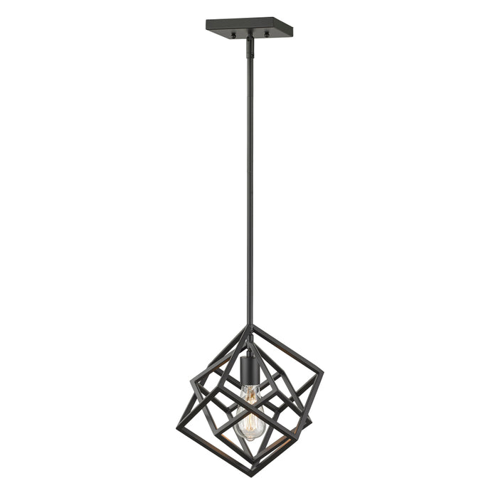 Z-Lite Euclid Matte Black 1 Light Mini-Pendant 457MP-MB | theLightShop