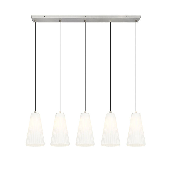 Z-Lite Farrell Linear Pendant Brushed Nickel 5 Light 3043P6-5L-BN | theLightShop