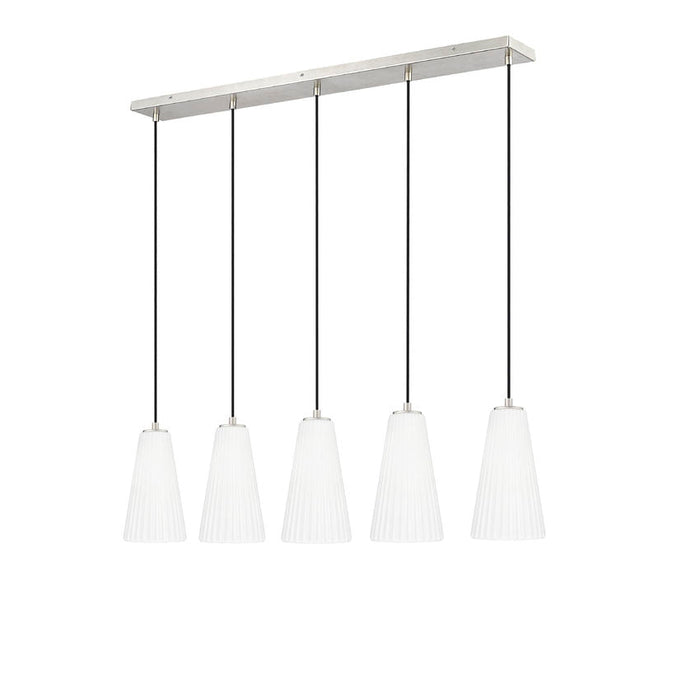 Z-Lite Farrell Linear Pendant Brushed Nickel 5 Light 3043P6-5L-BN | theLightShop