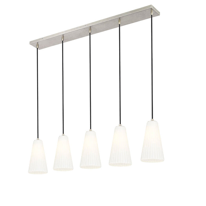 Z-Lite Farrell Linear Pendant Brushed Nickel 5 Light 3043P6-5L-BN | theLightShop