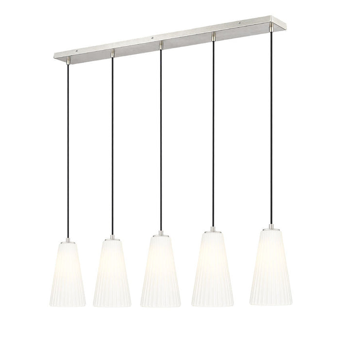 Z-Lite Farrell Linear Pendant Brushed Nickel 5 Light 3043P6-5L-BN | theLightShop