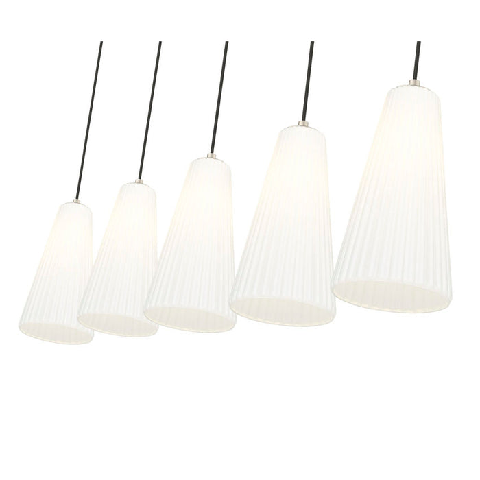 Z-Lite Farrell Linear Pendant Brushed Nickel 5 Light 3043P7-5L-BN | theLightShop