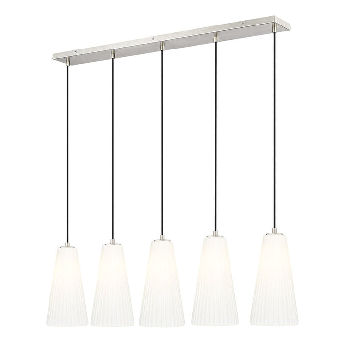 Z-Lite Farrell Linear Pendant Brushed Nickel 5 Light 3043P7-5L-BN | theLightShop