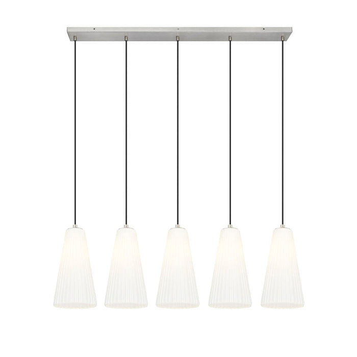 Z-Lite Farrell Linear Pendant Brushed Nickel 5 Light 3043P7-5L-BN | theLightShop