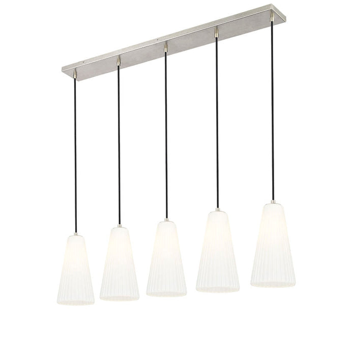 Z-Lite Farrell Linear Pendant Brushed Nickel 5 Light 3043P7-5L-BN | theLightShop