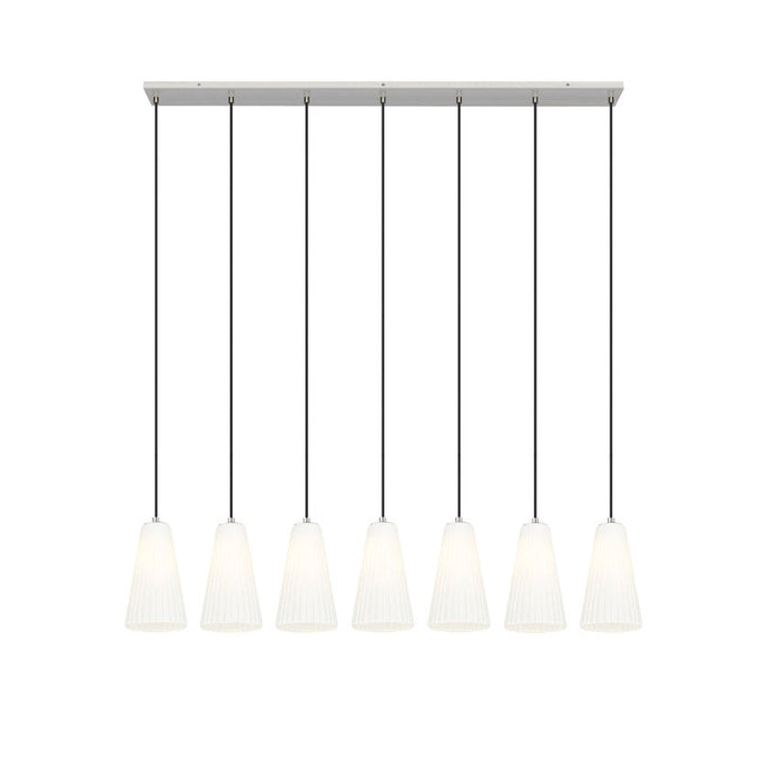 Z-Lite Farrell Linear Pendant Brushed Nickel 7 Light 3043P6-7L-BN | theLightShop