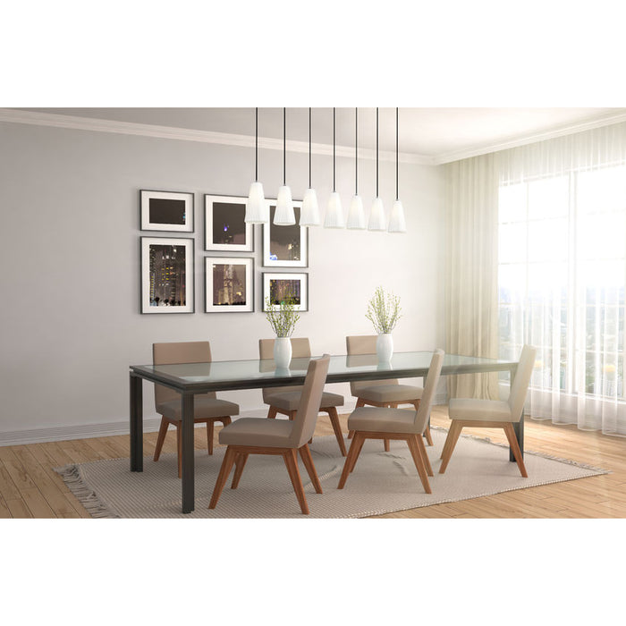 Z-Lite Farrell Linear Pendant Brushed Nickel 7 Light 3043P6-7L-BN | theLightShop