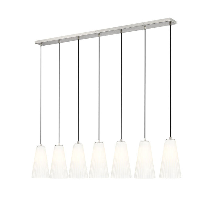 Z-Lite Farrell Linear Pendant Brushed Nickel 7 Light 3043P6-7L-BN | theLightShop