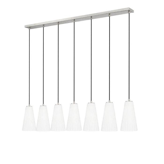 Z-Lite Farrell Linear Pendant Brushed Nickel 7 Light 3043P6-7L-BN | theLightShop