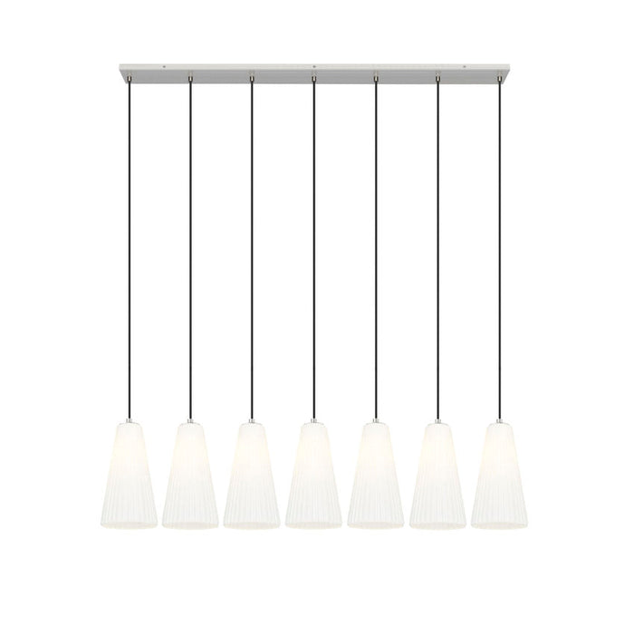 Z-Lite Farrell Linear Pendant Brushed Nickel 7 Light 3043P7-7L-BN | theLightShop