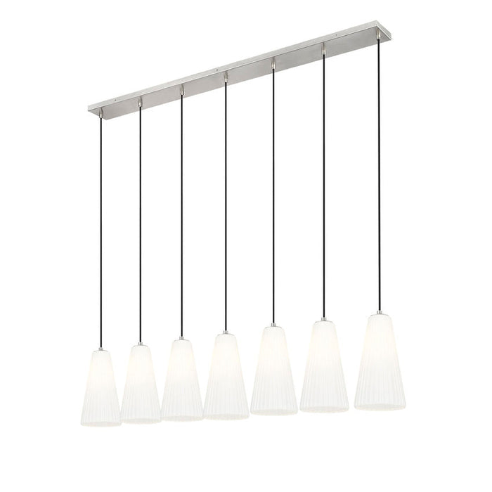 Z-Lite Farrell Linear Pendant Brushed Nickel 7 Light 3043P7-7L-BN | theLightShop