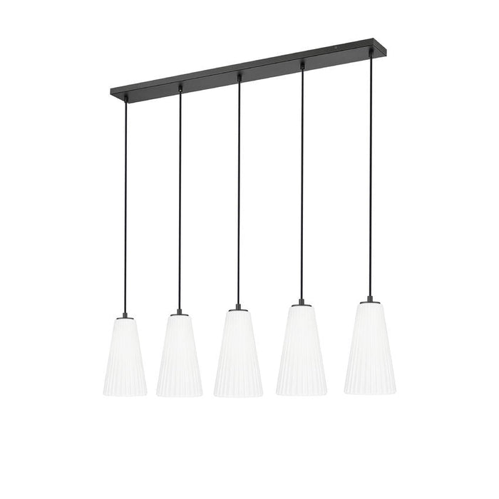 Z-Lite Farrell Linear Pendant Matte Black 5 Light 3043P6-5L-MB | theLightShop