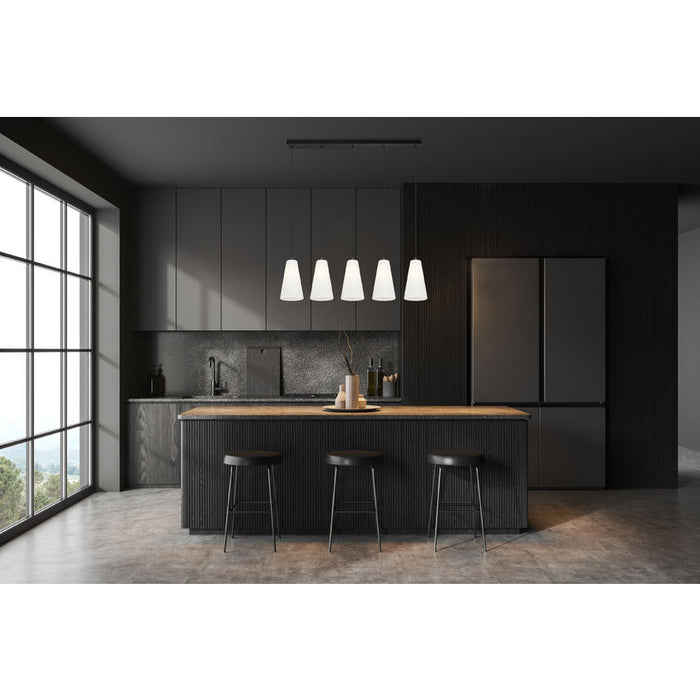 Z-Lite Farrell Linear Pendant Matte Black 5 Light 3043P6-5L-MB | theLightShop