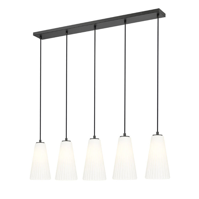 Z-Lite Farrell Linear Pendant Matte Black 5 Light 3043P6-5L-MB | theLightShop