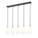 Z-Lite Farrell Linear Pendant Matte Black 5 Light 3043P6-5L-MB | theLightShop