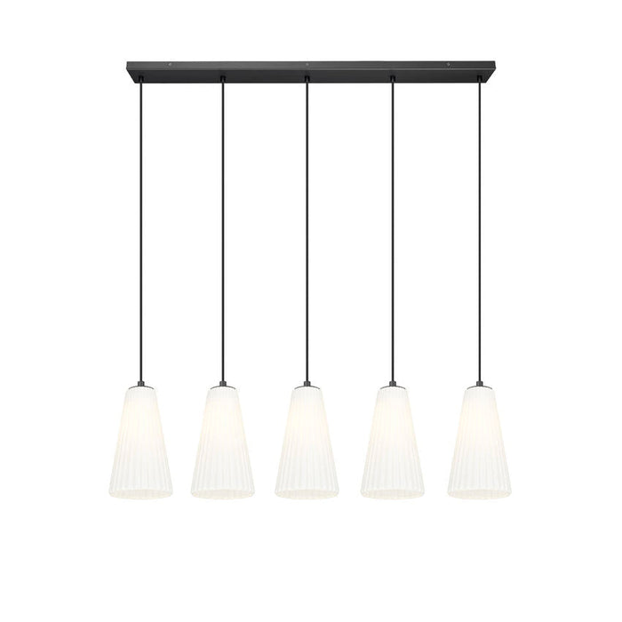 Z-Lite Farrell Linear Pendant Matte Black 5 Light 3043P6-5L-MB | theLightShop