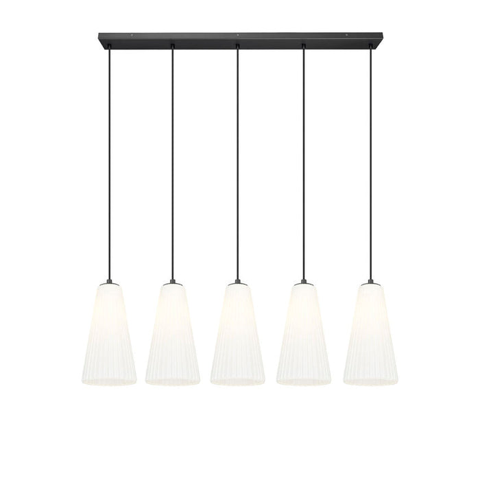 Z-Lite Farrell Linear Pendant Matte Black 5 Light 3043P7-5L-MB | theLightShop
