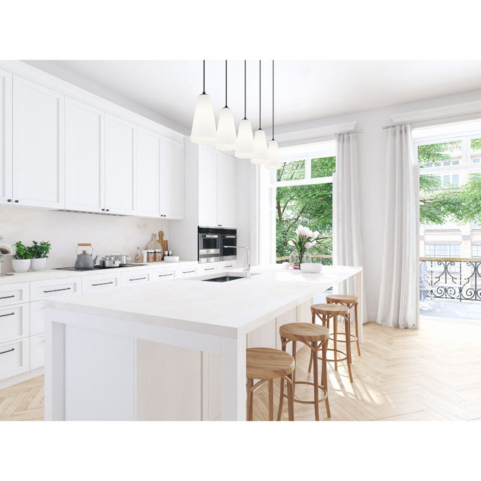 Z-Lite Farrell Linear Pendant Matte Black 5 Light 3043P7-5L-MB | theLightShop