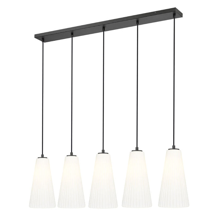 Z-Lite Farrell Linear Pendant Matte Black 5 Light 3043P7-5L-MB | theLightShop
