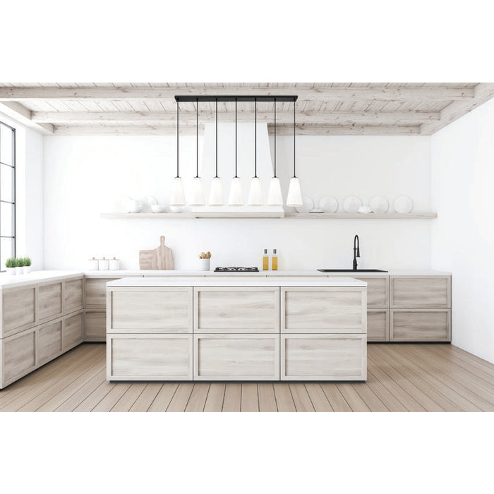 Z-Lite Farrell Linear Pendant Matte Black 7 Light 3043P6-7L-MB | theLightShop
