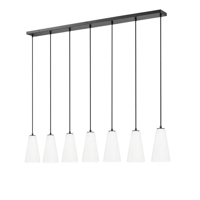 Z-Lite Farrell Linear Pendant Matte Black 7 Light 3043P6-7L-MB | theLightShop
