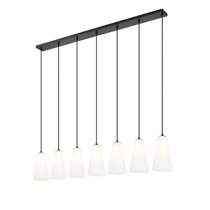 Z-Lite Farrell Linear Pendant Matte Black 7 Light 3043P6-7L-MB | theLightShop