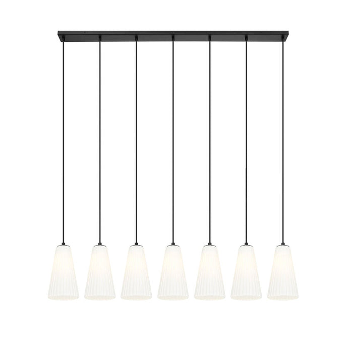 Z-Lite Farrell Linear Pendant Matte Black 7 Light 3043P6-7L-MB | theLightShop