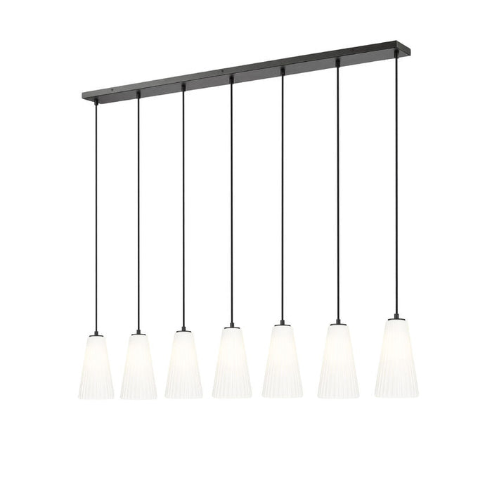 Z-Lite Farrell Linear Pendant Matte Black 7 Light 3043P6-7L-MB | theLightShop