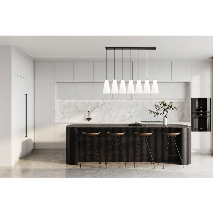 Z-Lite Farrell Linear Pendant Matte Black 7 Light 3043P7-7L-MB | theLightShop