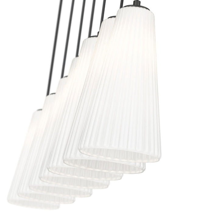 Z-Lite Farrell Linear Pendant Matte Black 7 Light 3043P7-7L-MB | theLightShop