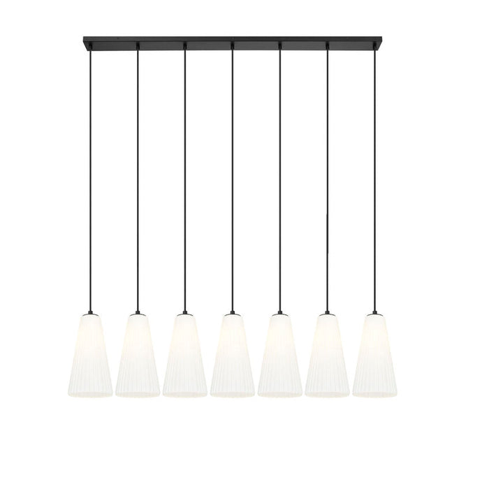Z-Lite Farrell Linear Pendant Matte Black 7 Light 3043P7-7L-MB | theLightShop