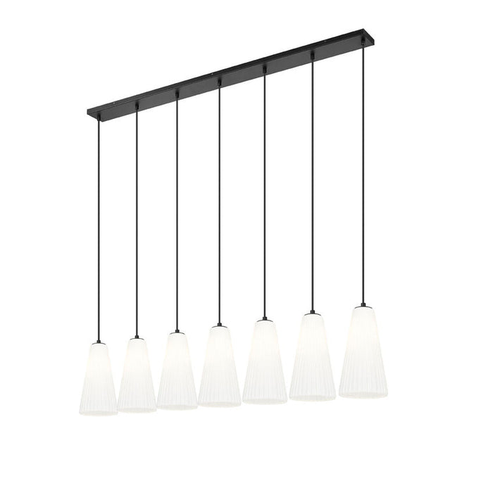 Z-Lite Farrell Linear Pendant Matte Black 7 Light 3043P7-7L-MB | theLightShop