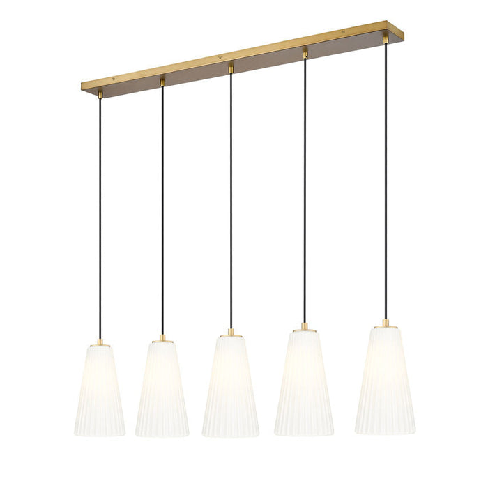 Z-Lite Farrell Linear Pendant Modern Gold 5 Light 3043P6-5L-MGLD | theLightShop