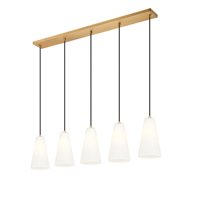 Z-Lite Farrell Linear Pendant Modern Gold 5 Light 3043P6-5L-MGLD | theLightShop
